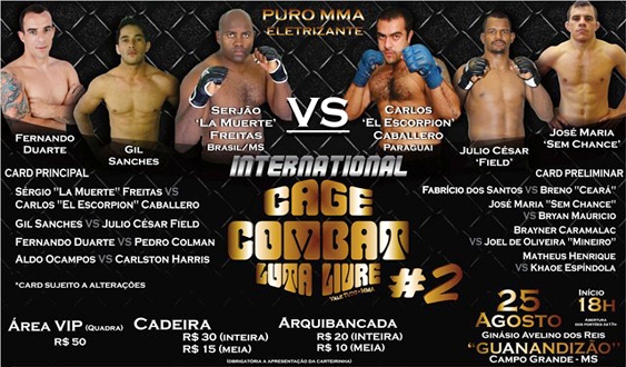 Governo do Estado apoia o Desafio Internacional de Cage Combat Luta Livre