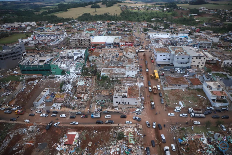 Sobe para 7 o número de mortos por tornado Rio Bonito do Iguaçu, no Paraná
